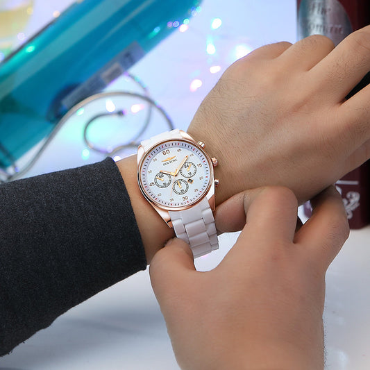 Fashion Silicone Chronograph Quartz Watch Bracelet