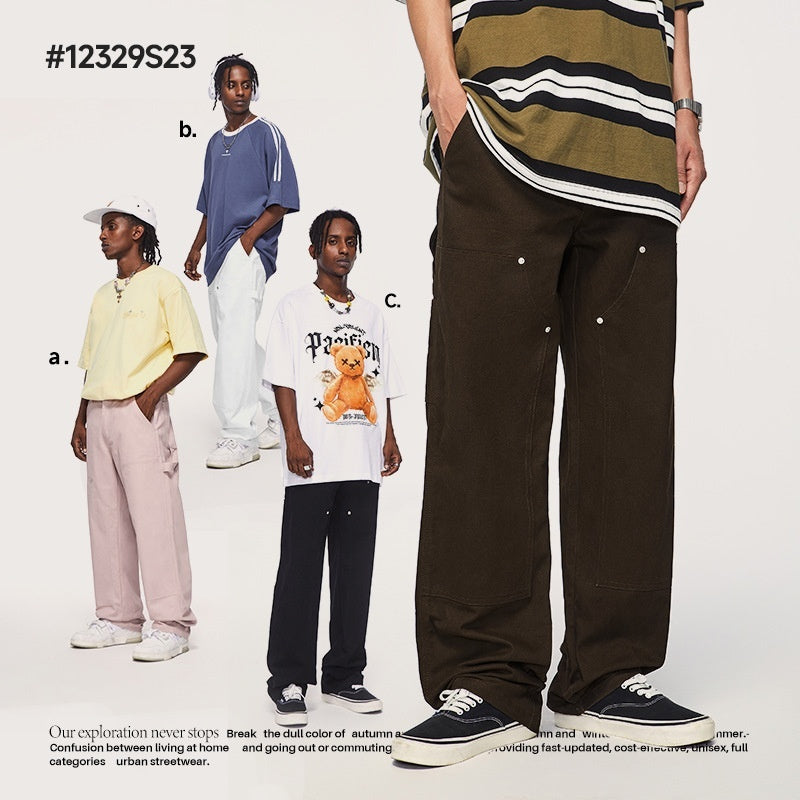 High Density Twill Workwear Straight Casual Pants