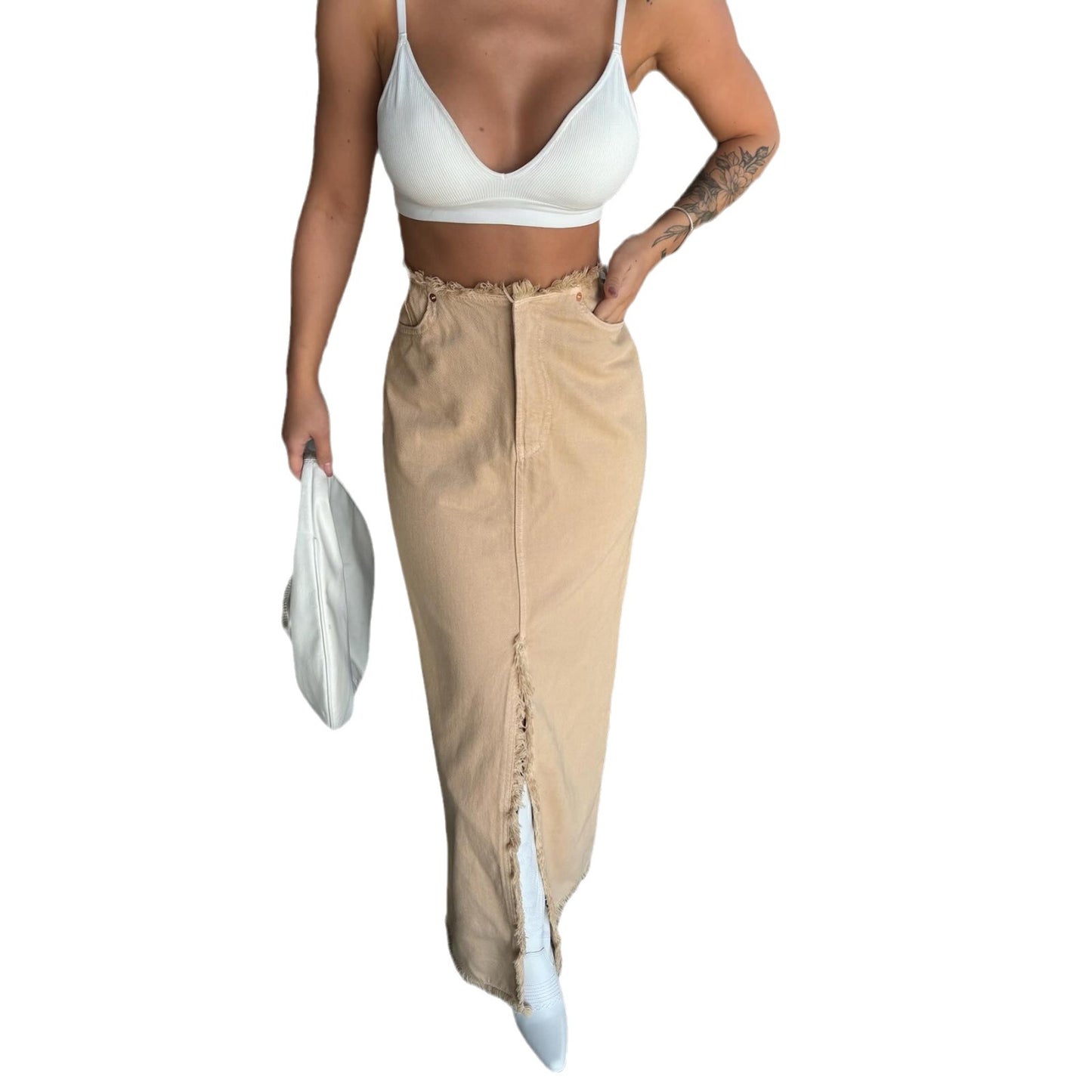 Line Midi Dress Women's Fashion Spring And Summer