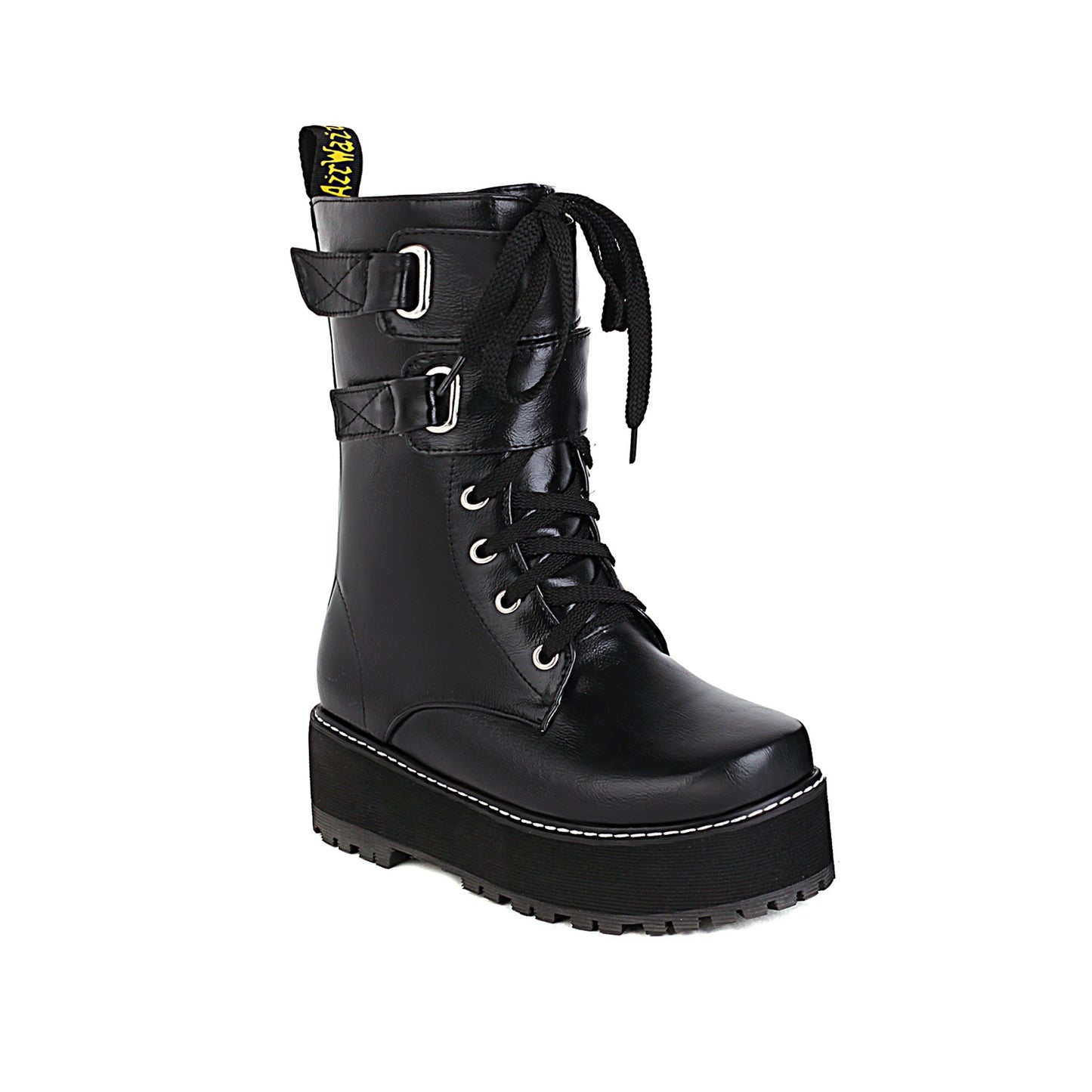New Women's Fashion Thick Sole Plus Size Side Zipper Boots