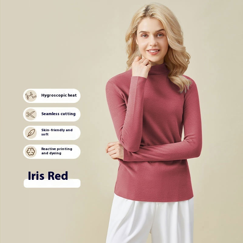 Hyaluronic Acid Half Collar Top Heating Inner Long-sleeved Shirt