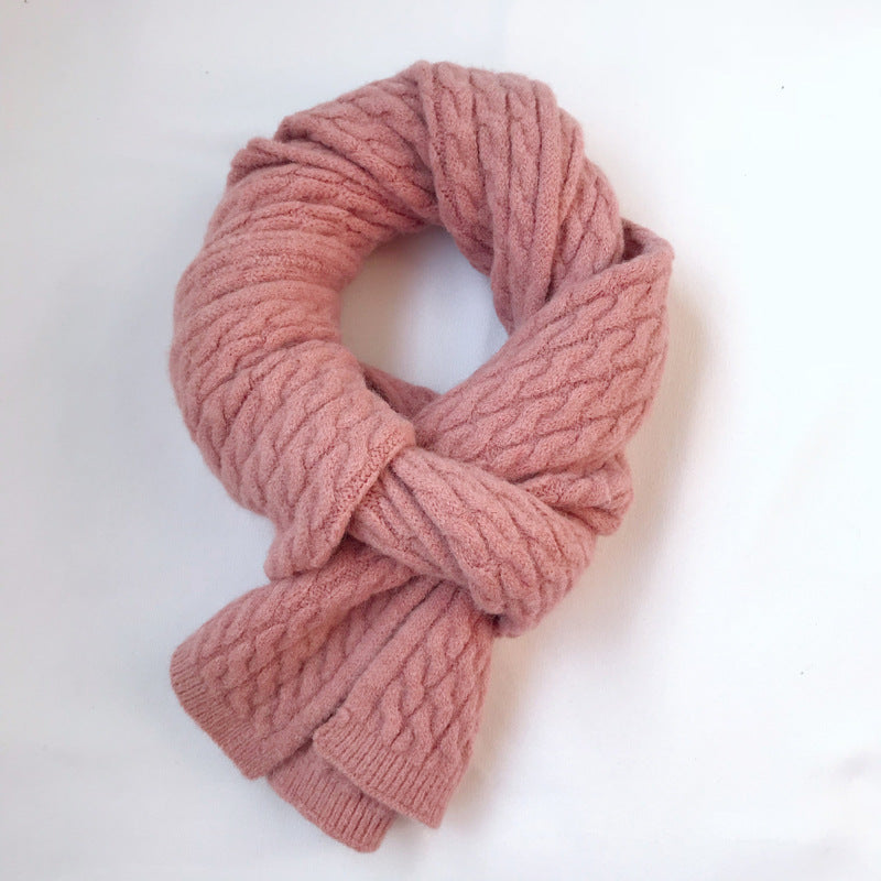 Women's Fashion Versatile Solid Color Warm Neck Shawl