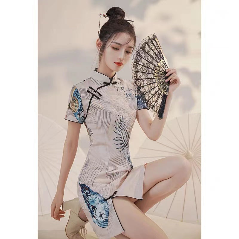 Womens Casual Cropped Retro-style Dress With A Sophisticated Vibe