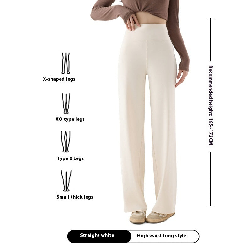 Shark Skin Narrow Version Straight-leg Pants Women