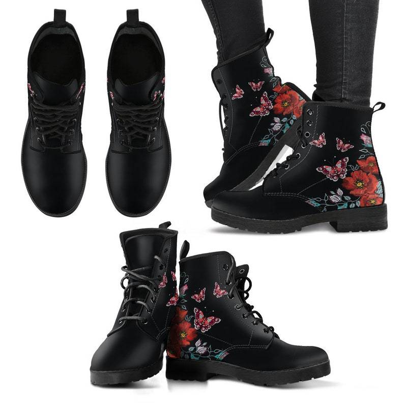 Cartoon Digital Printed Women's Oversized High Top Leather Boots