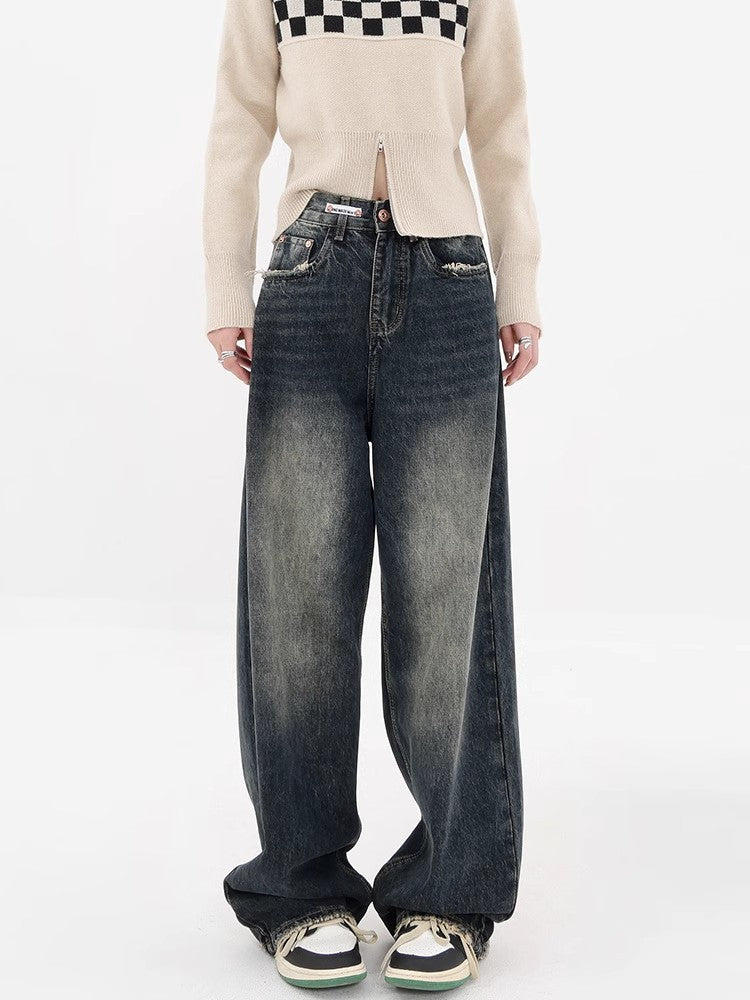Autumn Retro Design Women's High Waist Jeans