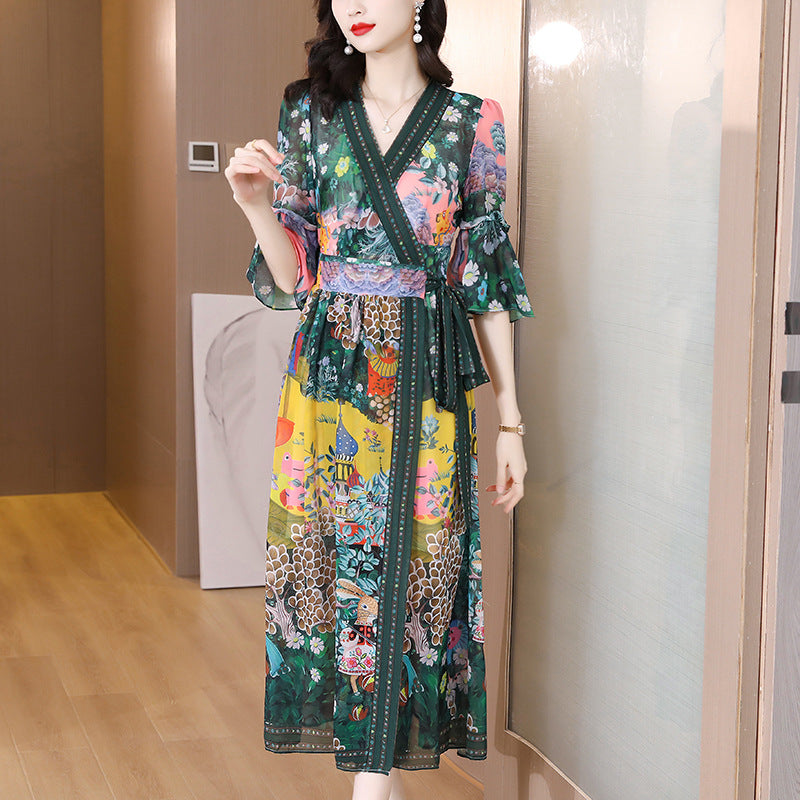 Summer Dress Mid length Fashion Slim