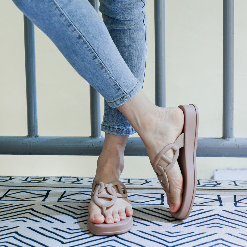 Women's Fashion Slope With Thick Bottom Flip-flops