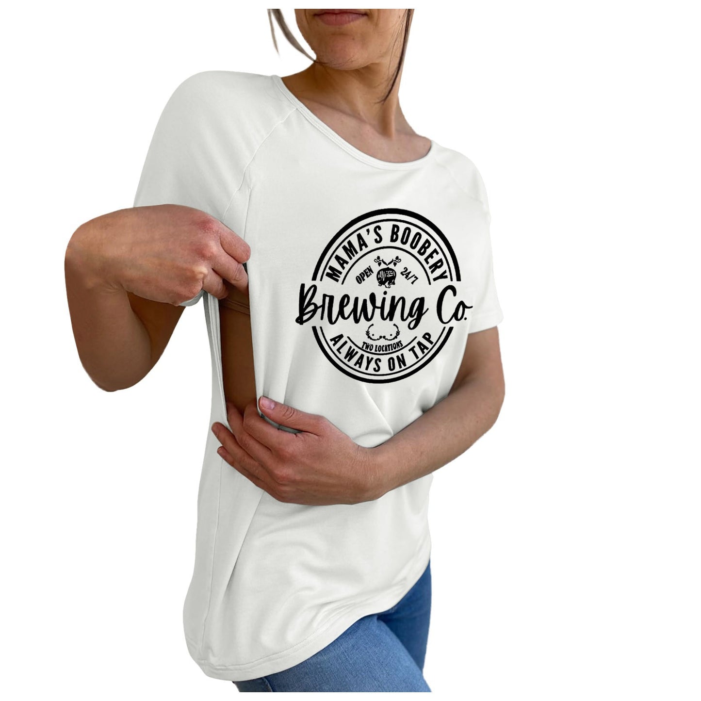 T-shirt til kvinder - kortærmet ventetoppen ammetøj