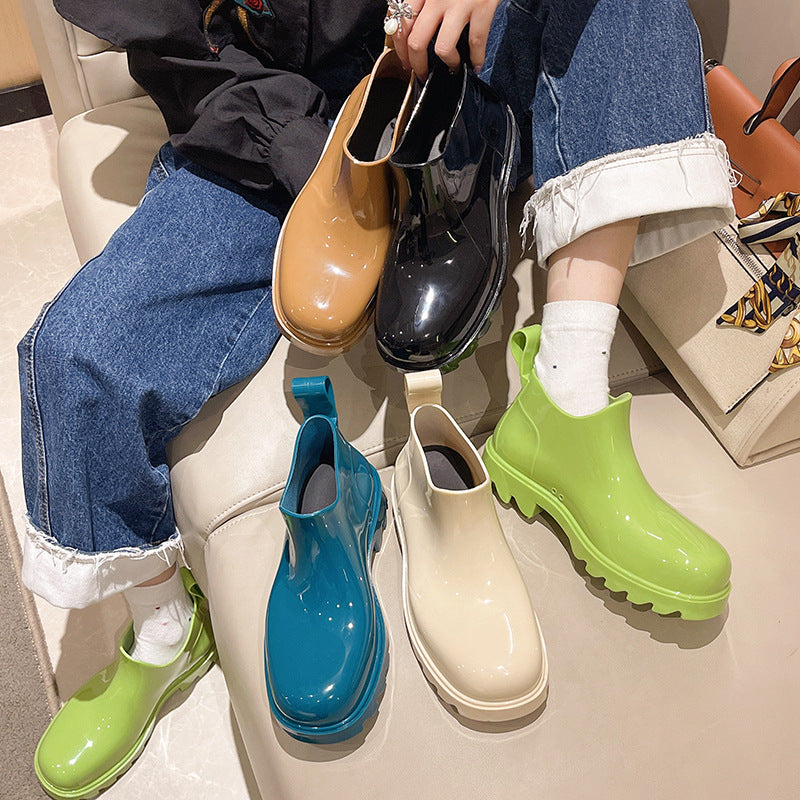 Fashion Candy Color Rubber Anti-Slip Rain Boots
