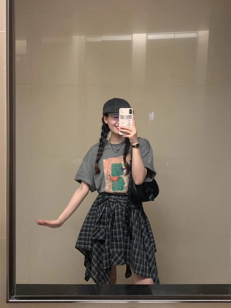 Stylish Summer Crew-neck Short-sleeve Top