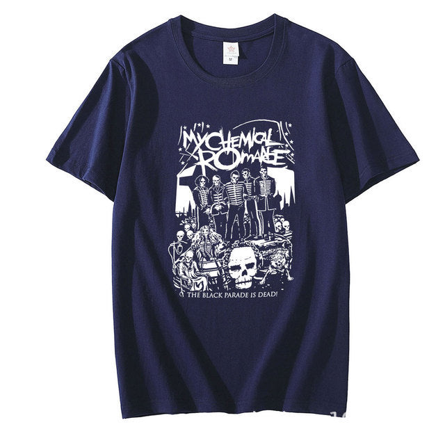 Punk Harajuku Dark Loose Vintage Top Couple T-shirt Short Sleeve