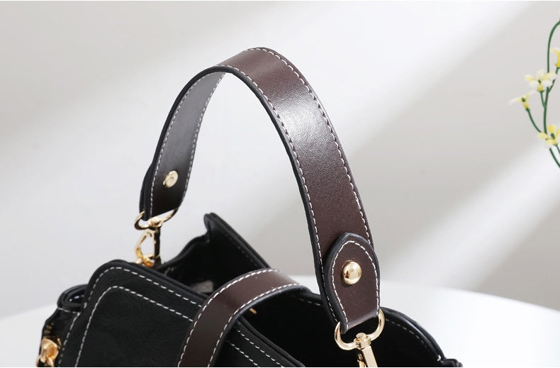 one-shoulder bucket bag