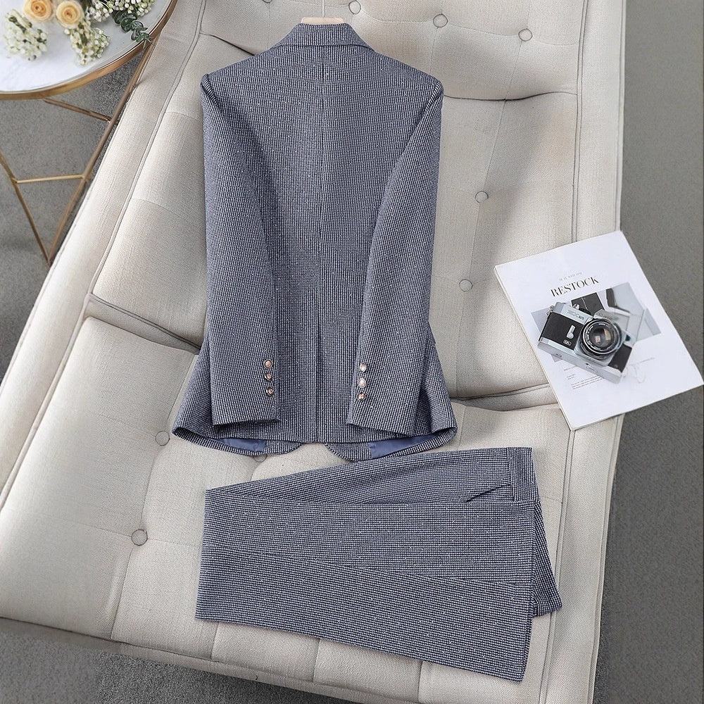 Gray, Heat-applied Rhinestone, Sophisticated And Polished Women's Blazer