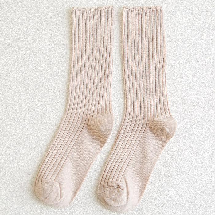 Vintage Forest Vertical Cotton College Style Socks