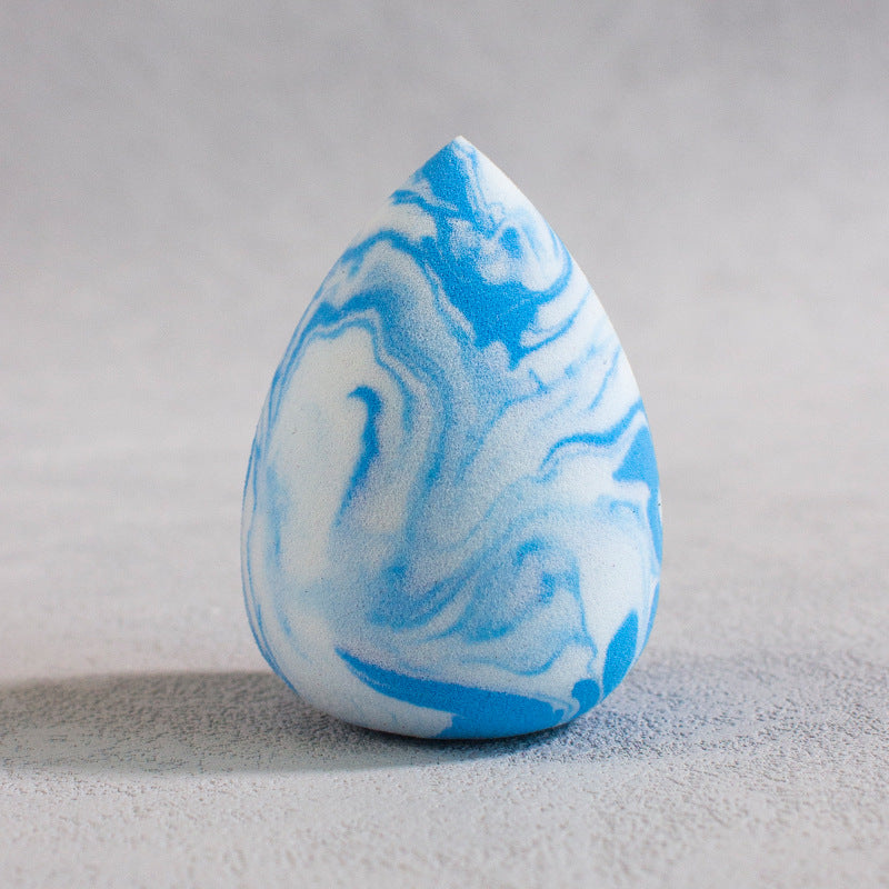 Waterdrop-shaped Beveled Two-tone Beauty Sponge