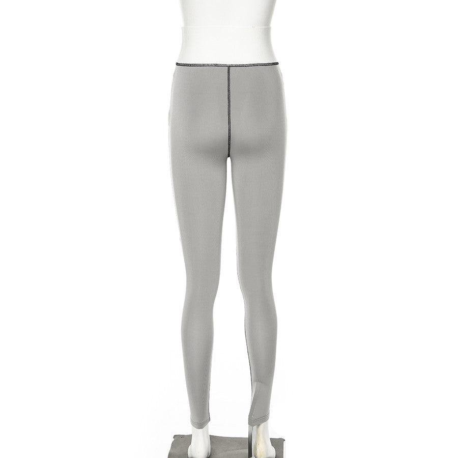New letter printed high waist hip bottom leggings