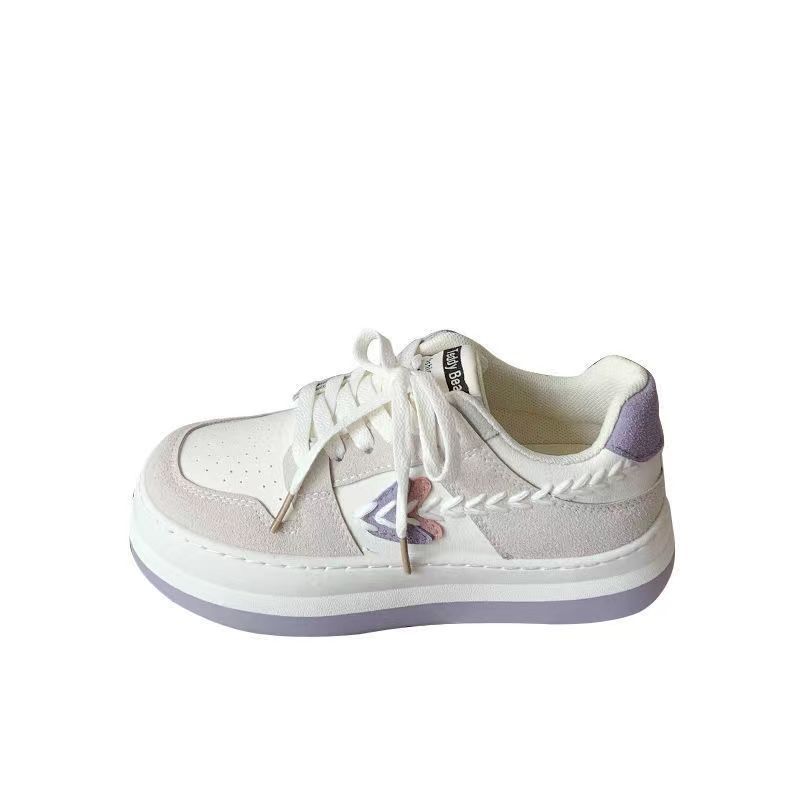 Versatile Thick Sole Little White Shoes Girl