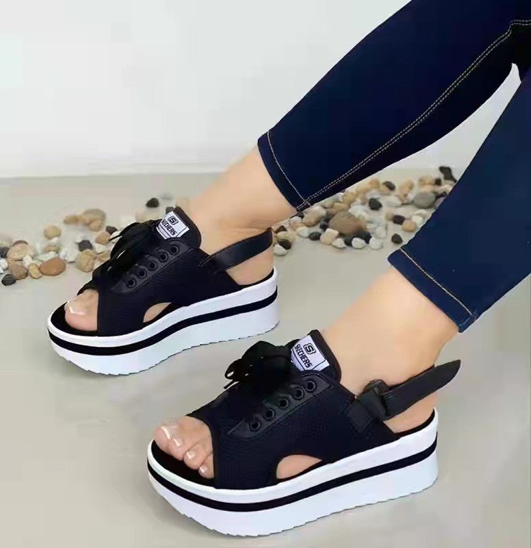 Women's New Thick Sole Velcro Strap Roman Sandals