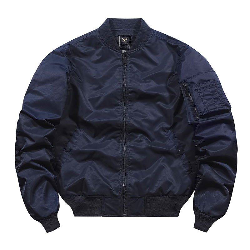 Solid Men's Autumn And Winter Bomber Jacket
