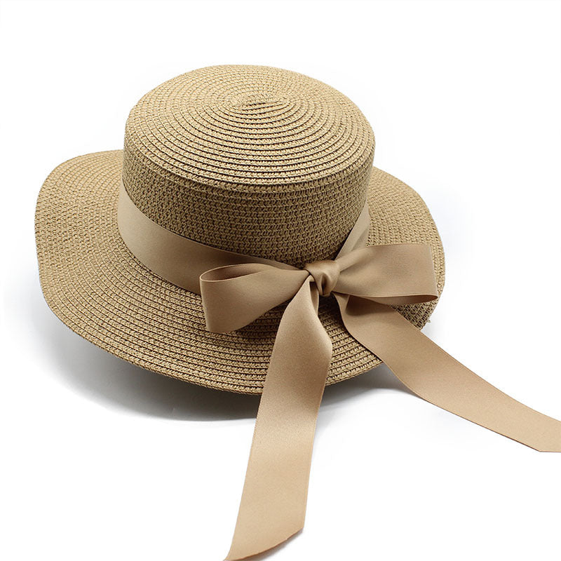 Summer Flat Brim Straw Hat Female Japanese And Korean