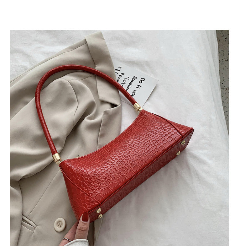 Stone pattern underarm shoulder bag