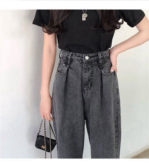 Hyun A Wind Straight Loose Wide-leg Pants