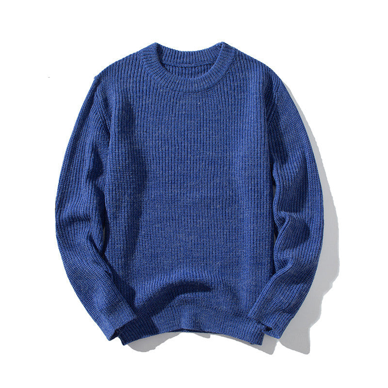 Knit Sweater Men's Autumn New Round Neck Sweater