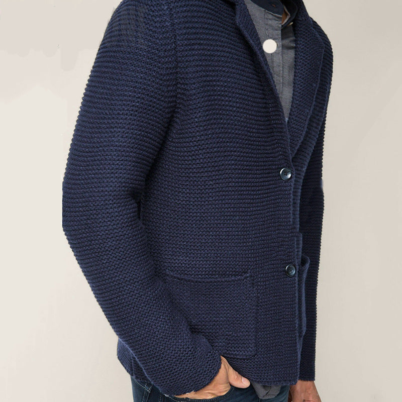 Men's Autumn And Winter Knitted Small Suit