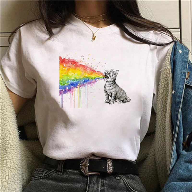 Western-style Loose Couple's Parent-child T-shirt