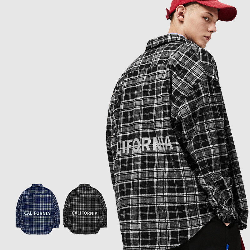 Men's Heavy High Street Brushed Plaid Shirt