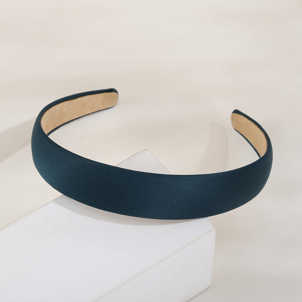 Color Elegant Headband Solid Color Baidu Headband Wide Fabric High Skull Top Headband
