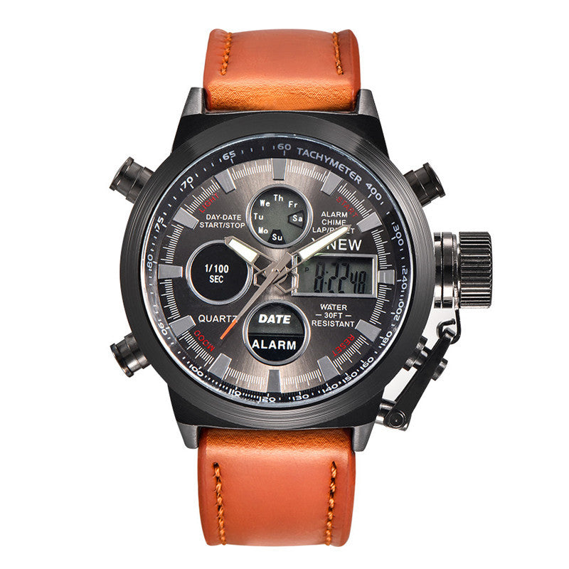 Men's Fashion Belt Multi-functional Watch