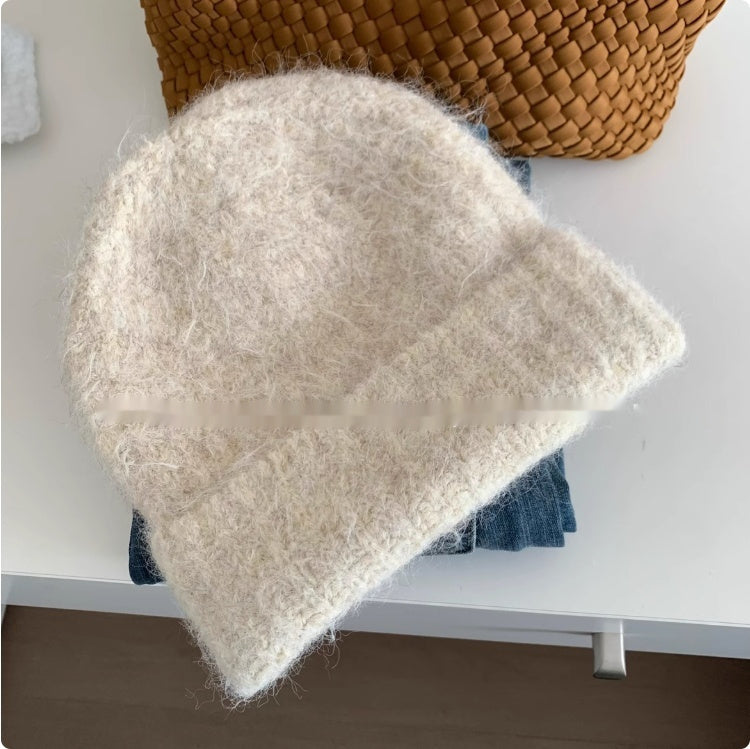 Alpaca Knit Woolen Hat Children Autumn And Winter Loose Large Version Retro Simple