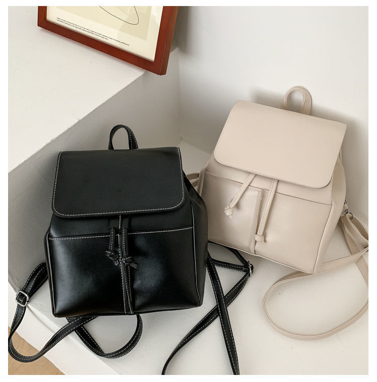 New Backpack Soft Leather Versatile Mini Small