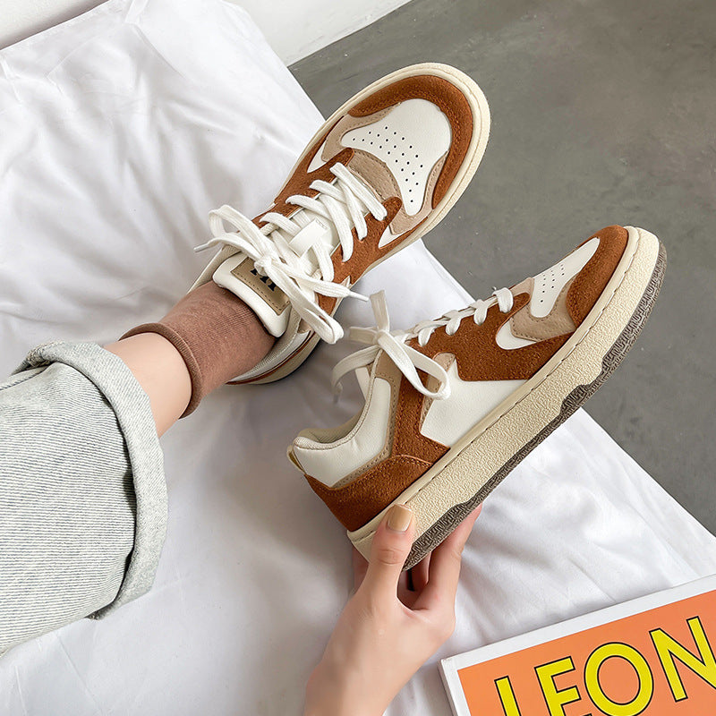Student Casual All-match Niche Sneakers With Thick Soles