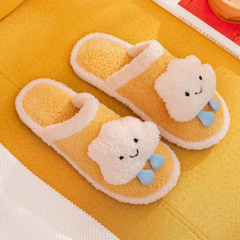 Cotton Slippers Female Cute Cartoon Couple Indoor Home Household