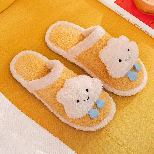 Cotton Slippers Female Cute Cartoon Couple Indoor Home Household
