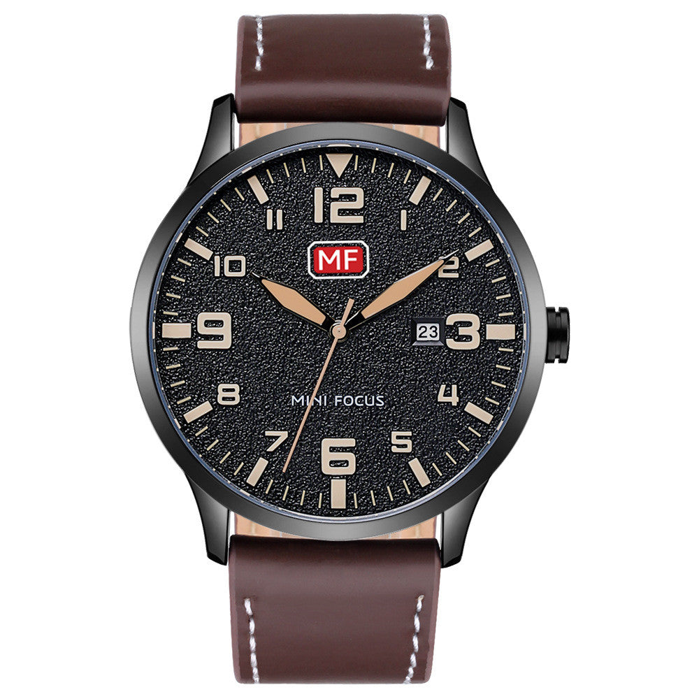 Vandtæt quartz-ur til mænd med ultratynd stor urskive