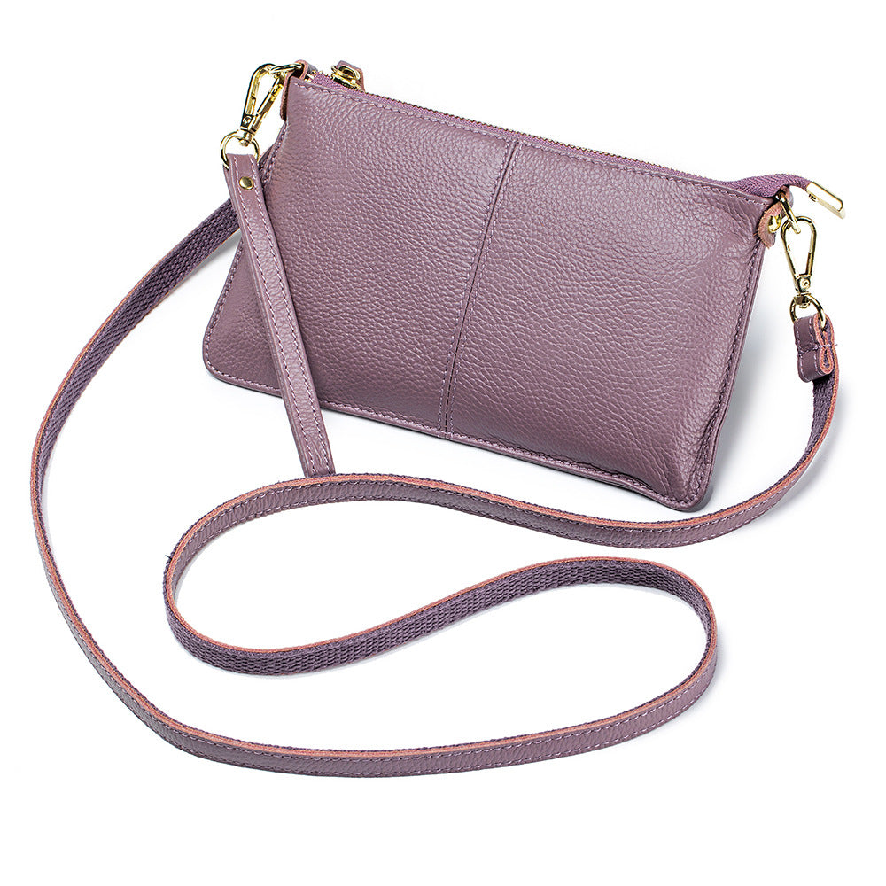 Leather One-shoulder Women's Leather All-match Clutch