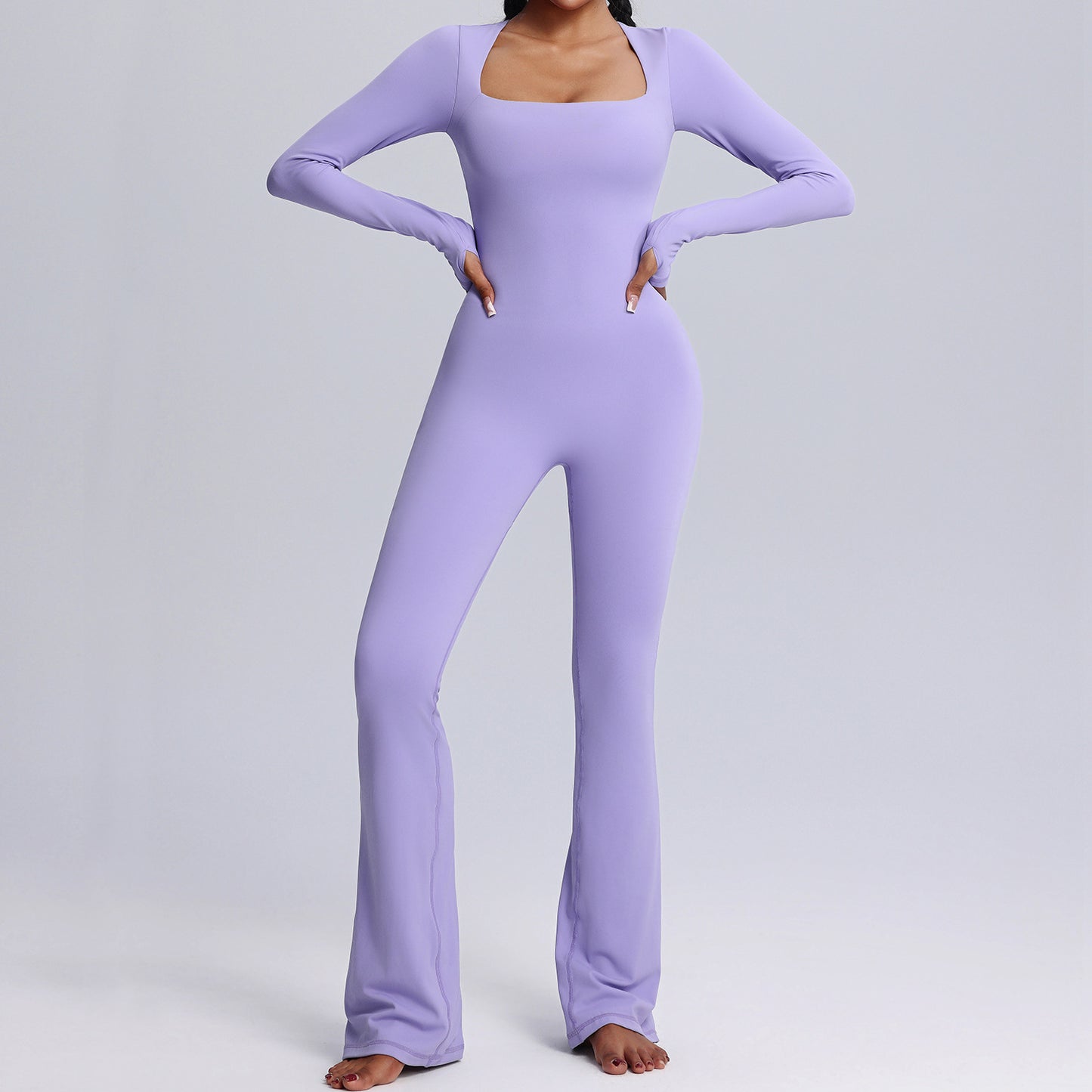 Women's Long Sleeve Yoga Jumpsuit High Elastic Breathability