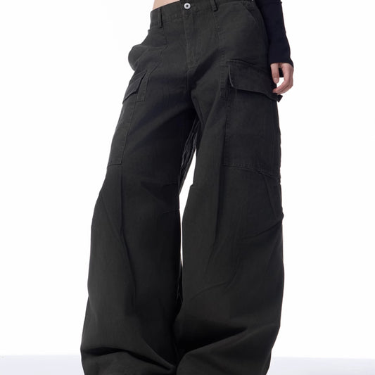 Multi-pocket Machete Overalls Women's Loose Wide-leg Pants