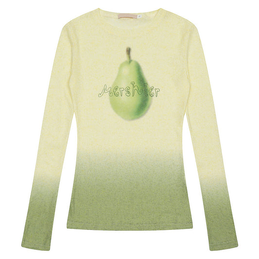 Gradient Blomster Langærmet T-shirt til Kvinder