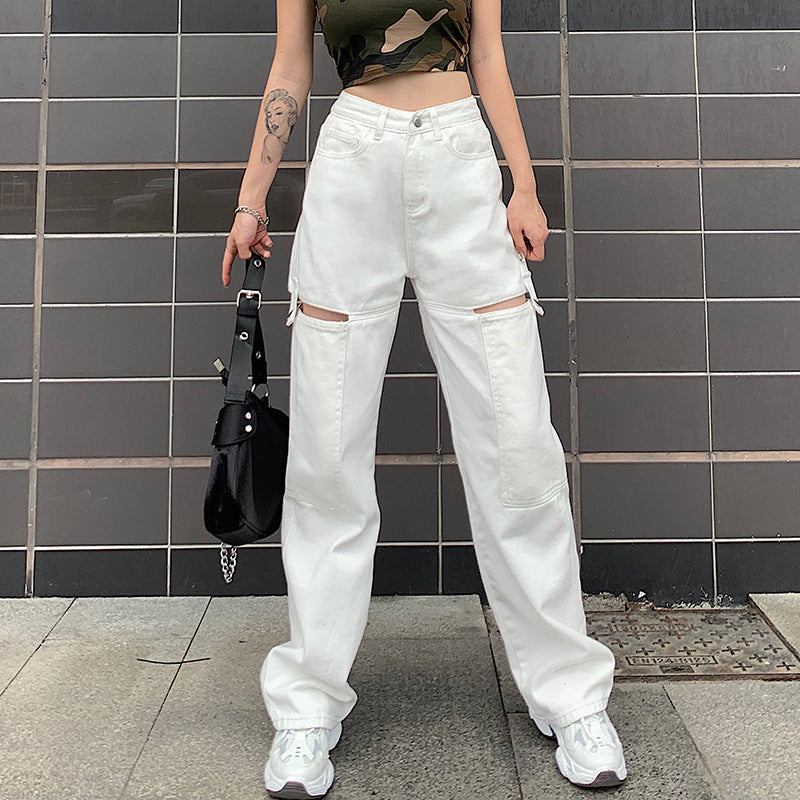Temperament Korean loose and versatile straight-leg pants