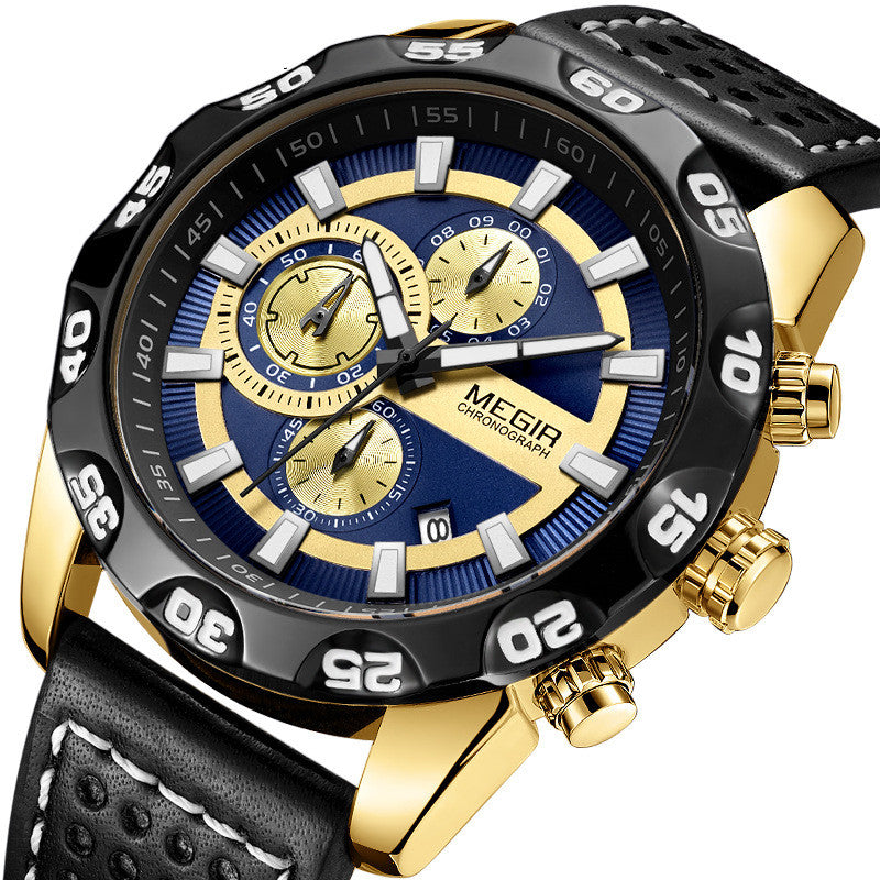 Multifunctional men's sports quartz watch