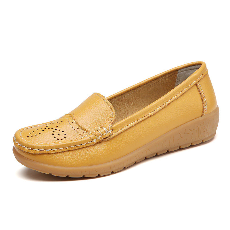 Women's Fashionable Simple Hollow-out Soft Bottom Wedge Hole Shoes