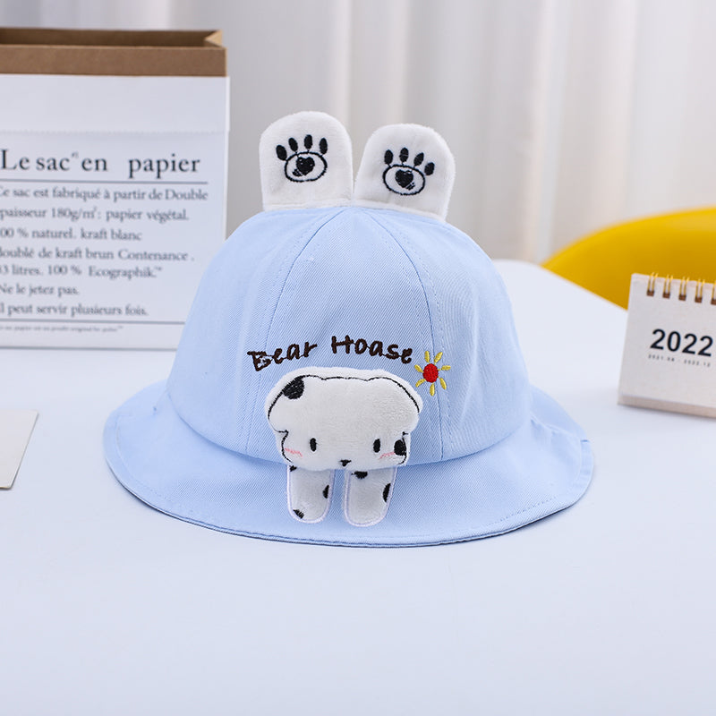 Cute Cartoon Bunny Cotton Wide-brimmed Pot Hat