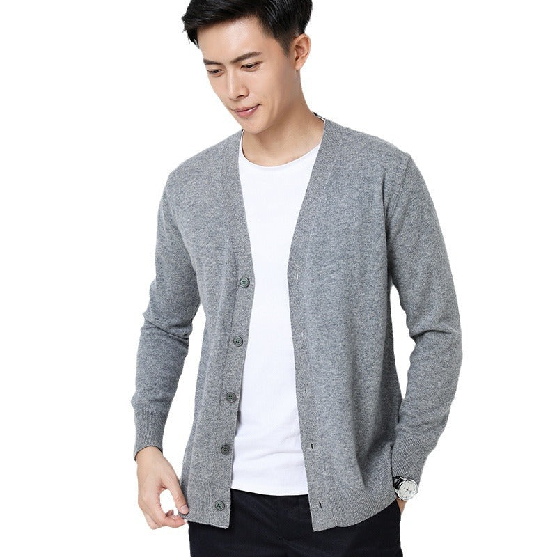 Men's Casual All-Match Long-Sleeve Knitted Jacket
