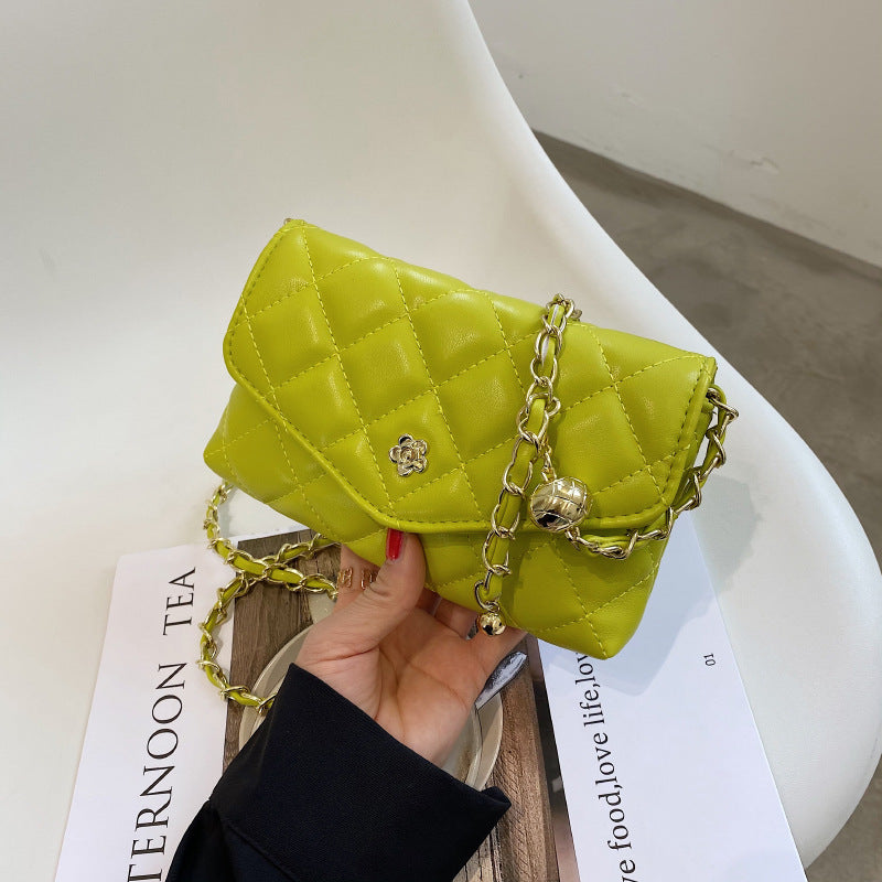 Lingge Chain Small Fragrance Small Square Bag PU One-shoulder Messenger Bag