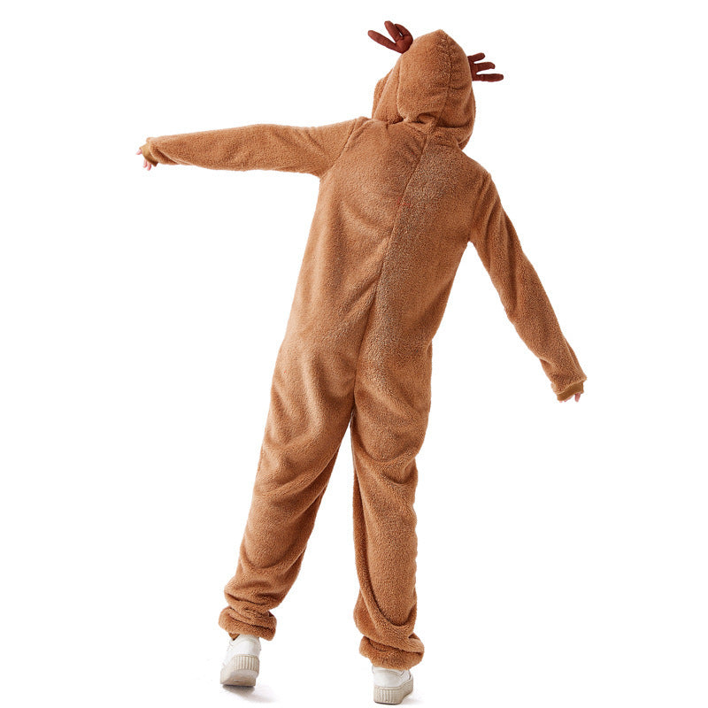 Christmas Elk Animal Adult Men's And Women's Holiday Clothing